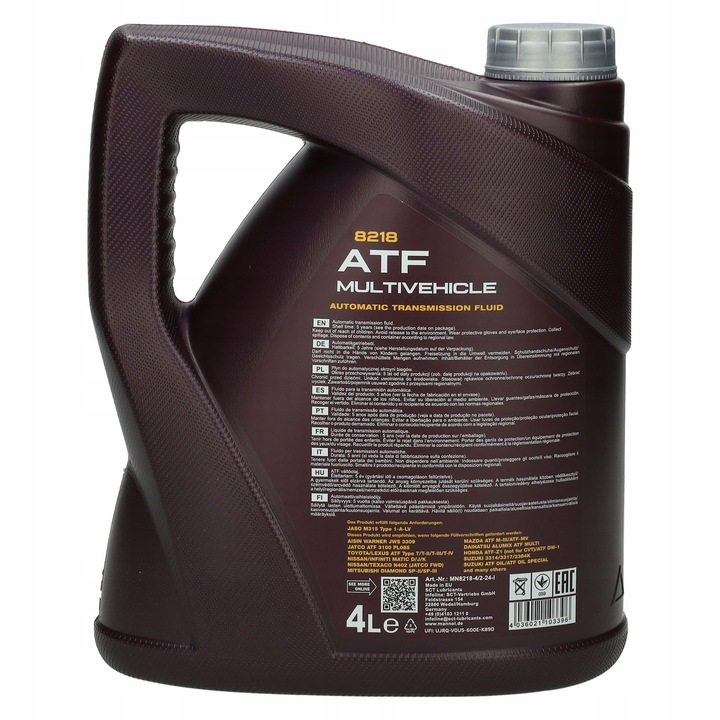 Olej Przekładniowy 8218 Mannol ATF JWS 3309 4L