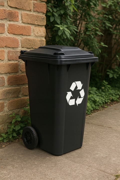 Pojemnik na Śmieci 240l Kosz Odpady Kubeł do Segregacji Mocny Czarny