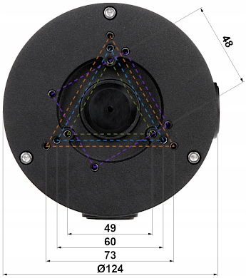 Czarna puszka montażowa adapter do kamer DVS PFA