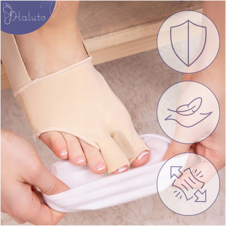 OPASKA z żelową OSŁONĄ na haluksy SEPARATOR KLIN prostujący duży palec PARA