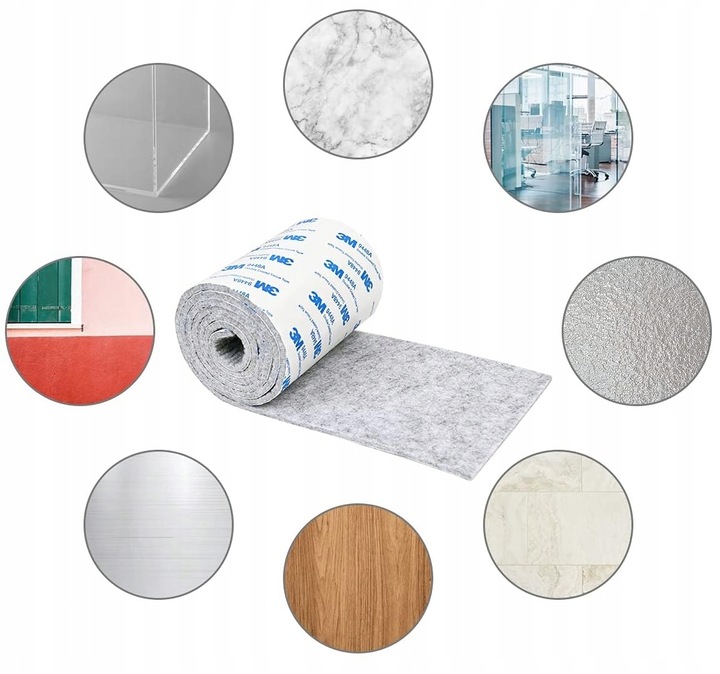 FILC SAMOPRZYLEPNY NA NOGI KRZESŁA wygłuszający nasadki wykładzina