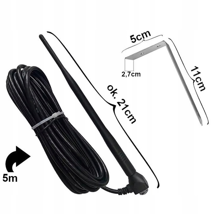 ANTENA 868MHz do AUTOMATYKI BRAMY GARAŻU NAPĘDU zwiększająca zasięg