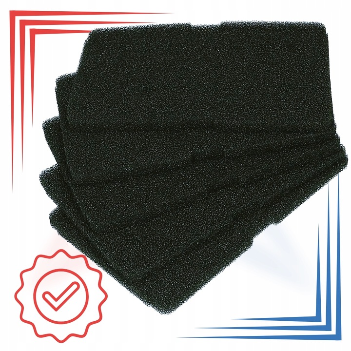 5 x Filtr do suszarki Beko Grundig zmywalny gąbkowy