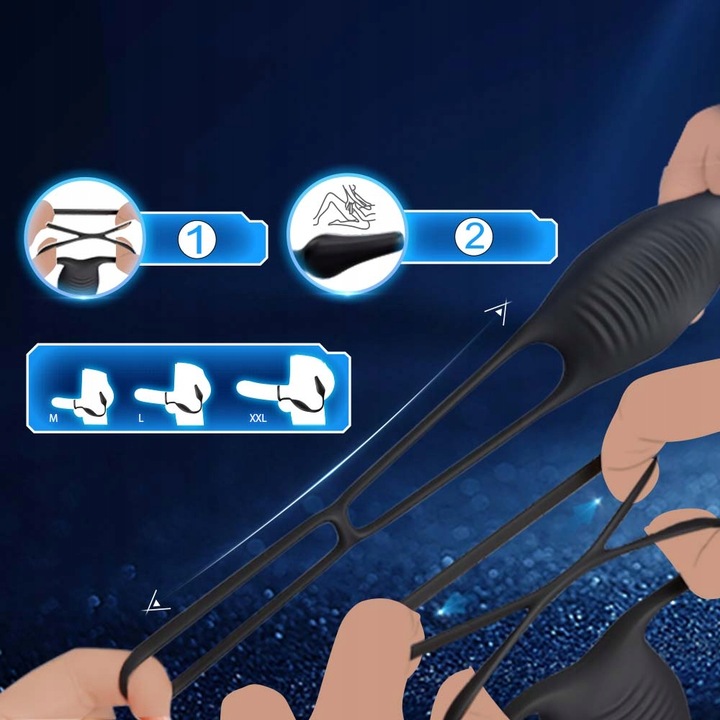 Masażer prostaty Cock Ring 7 trybów wibracji