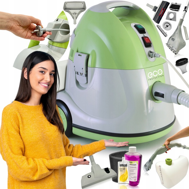 ODKURZACZ PIORĄCY WODNY+PŁYN KARCHER ZESTAW ssawki do prania jakość