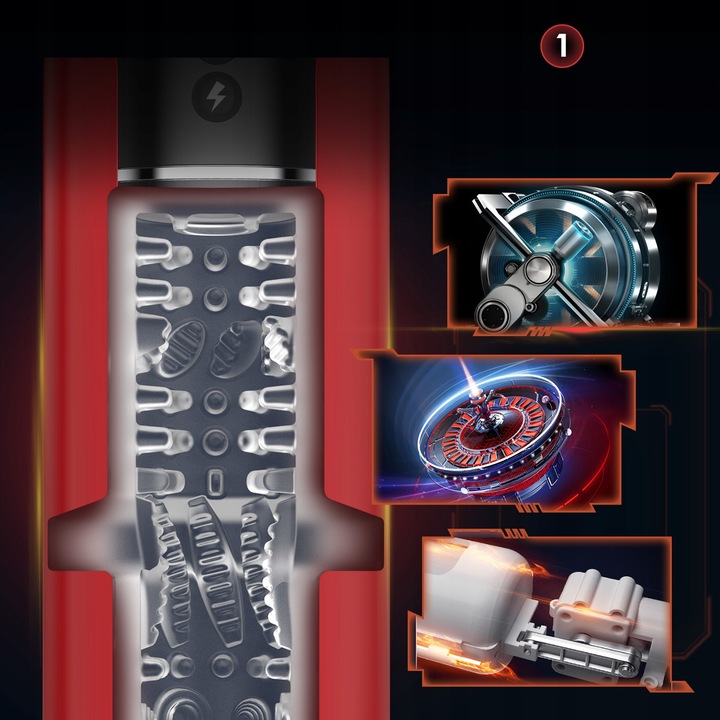 Automatyczny męski Masturbator7trybów pchnięcia i wibracji Przycisk orgazmu