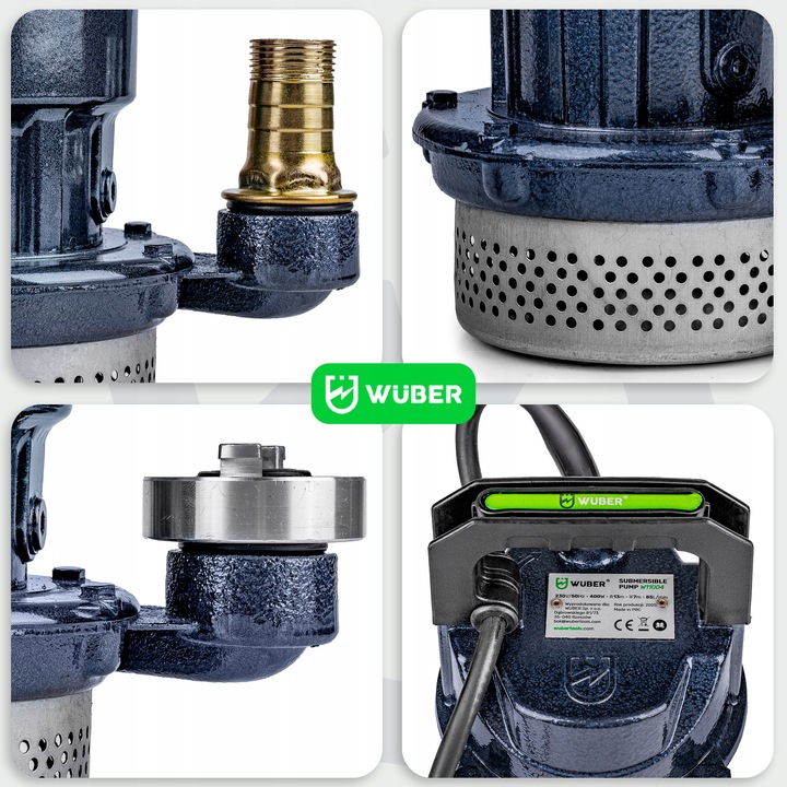 POMPA DO WODY CZYSTEJ BRUDNEJ ŚCIEKÓW SZAMBA Z SITKIEM ZANURZENIOWA 1"