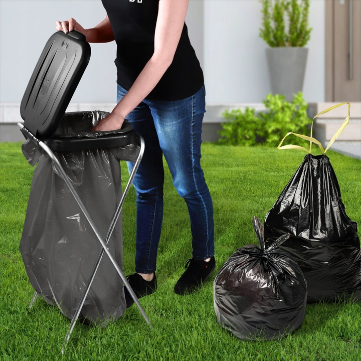 STOJAK KOSZ DO SEGREGACJI ŚMIECI 1 STANOWISKO WOREK 120L KOSZ NA ODPADY