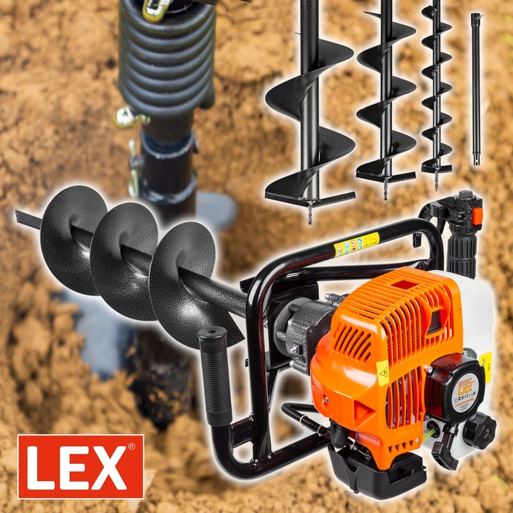 WIERTNICA GLEBOWA ŚWIDER SPALINOWY DO GLEBY 3 WZMOCNIONE WIERTŁA DO