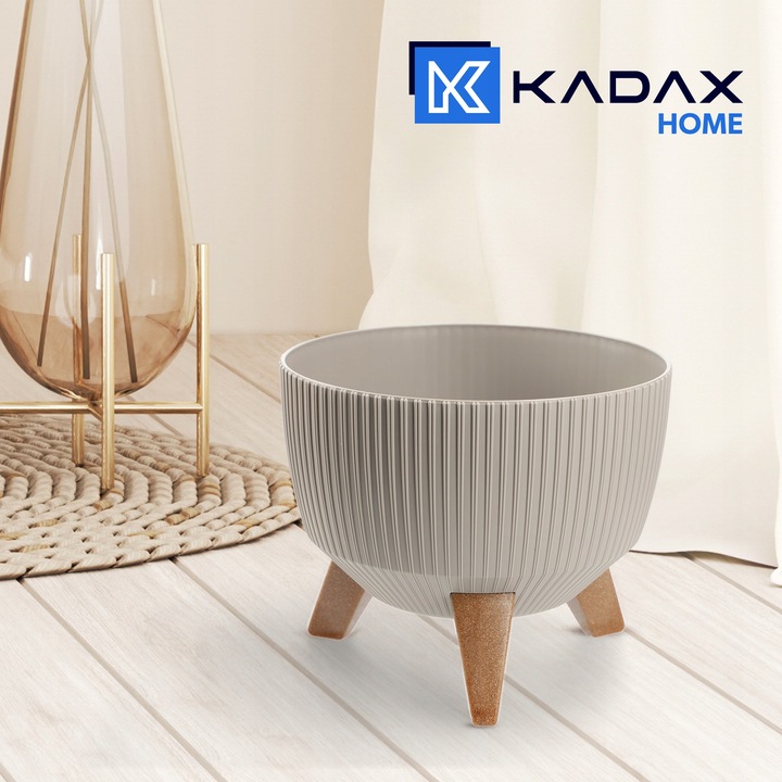 DONICZKA DONICA OSŁONKA NA NÓŻKACH WKŁAD KWIETNIK 24cm BEŻOWA MISA