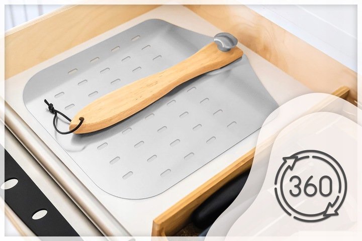 ŁOPATA DO PIZZY PERFOROWANA SZUFLA TACA STAL NIERDZEWNA INOX PROFESJONALNA