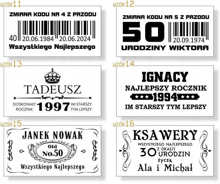 KLATKA NA ALKOHOL prezent Whisky Urodziny 18 40 60