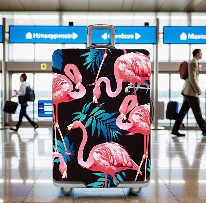 Ochronny Pokrowiec na Walizkę Podróżną Etui na Bagaż Mały Zamek Rozmiar M