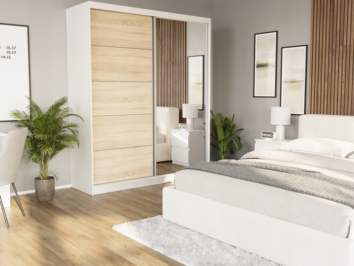 Szafa przesuwna Luna I 183 cm z lustrem