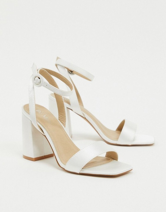 BE MINE SANDAŁY ŚLUBNE DAMSKIE BIAŁE OBCAS 38 1ROI