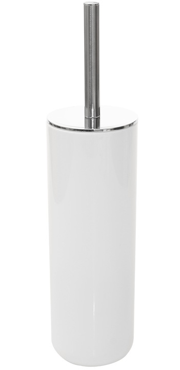 Szczotka do WC toalety biała łazienkowa toaletowa zamknięta chrom stojąca