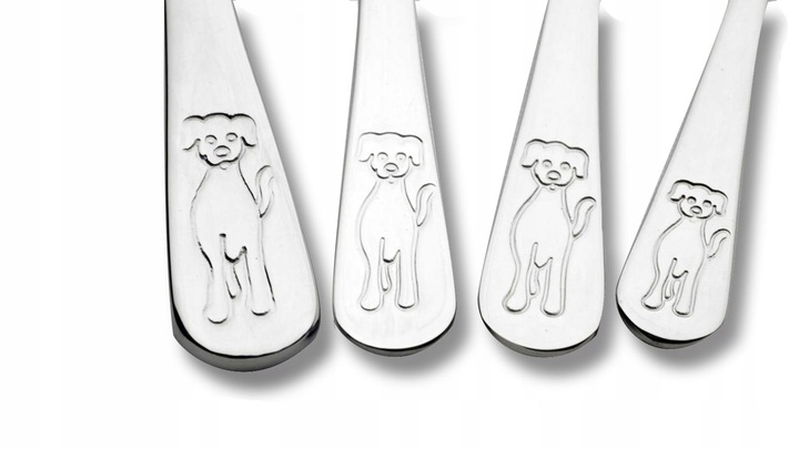 Sztućce dla Dzieci grawerowane Gerlach PREZENT Chrzest Roczek Urodziny