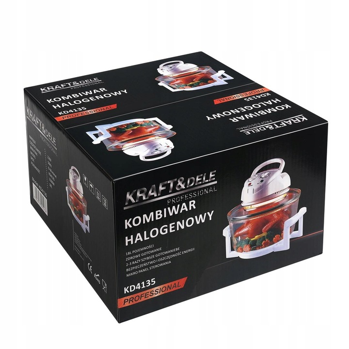 KOMBIWAR PIEC HALOGENOWY MINI PIEKARNIK GARNEK ELEKTRYCZNY 18L 1500W