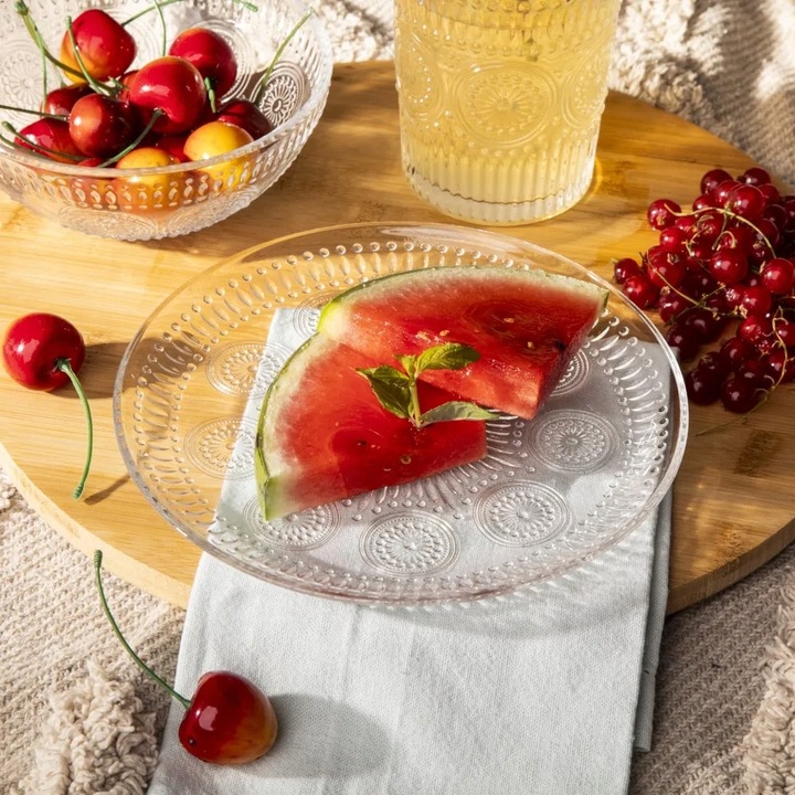 Talerzyki deserowe Talerze do ciasta Altom Design Daisy 17 cm Zestaw 6 szt