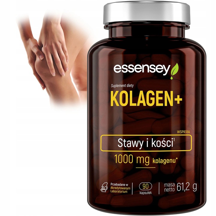 Essensey KOLAGEN NATURALNY + WITAMINA C ZDROWE WŁOSY SKÓRA 90 KAPS