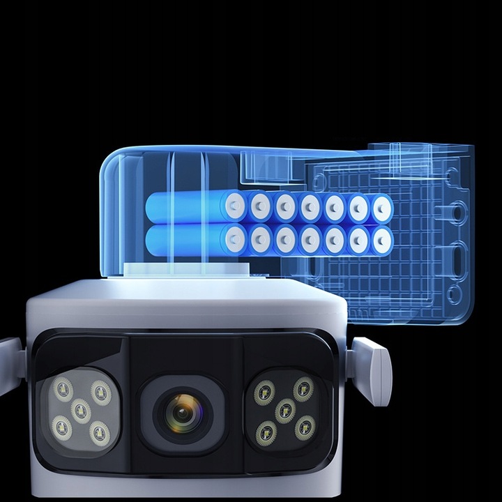 PODWÓJNA KAMERA SOLARNA 2W1 NA KARTE SIM 4G LTE ZEWNĘTRZNA OBROTOWA GSM