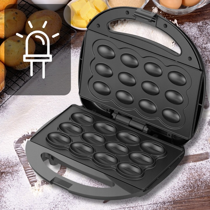 OPIEKACZ DO ORZESZKÓW CIASTEK Forma 12 sztuk 1200W Powłoka