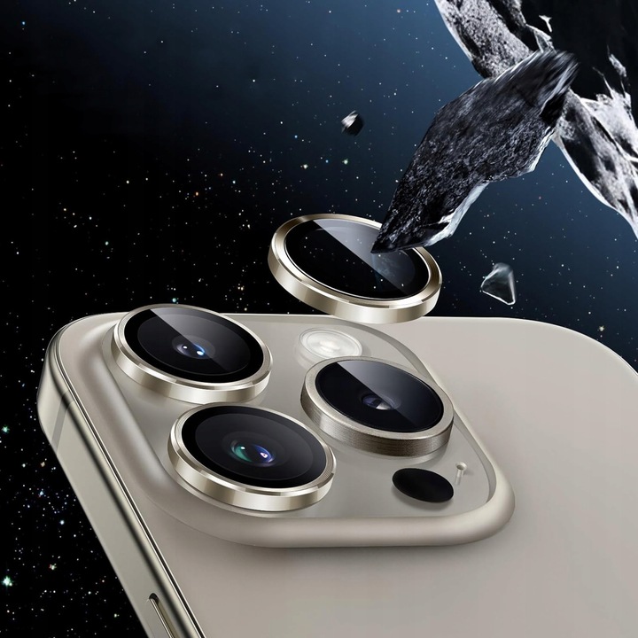 SZKŁO NAKŁADKA OSŁONA NA APARAT OBIEKTYW DO IPHONE 16 PRO / MAX - APLIKATOR