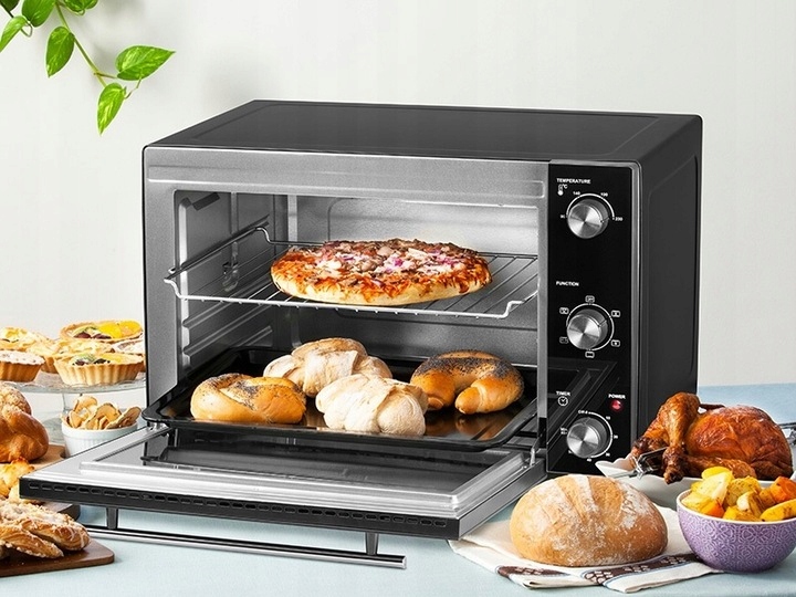 PIEKARNIK ELEKTRYCZNY 48L ROŻNO + GRILL + TERMOOBIEG WOLNOSTOJĄCY