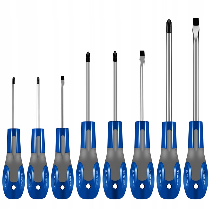 ZESTAW ŚRUBOKRĘTÓW WKRĘTAKÓW Z MAGNESEM 8SZT MOCNE