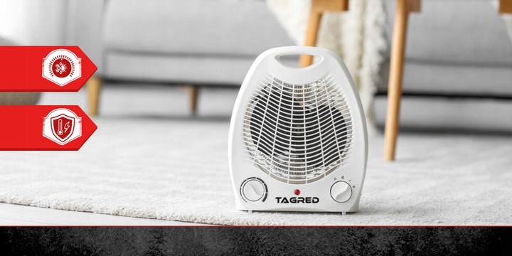 Grzejnik elektryczny Termowentylator Wydajna Farelka z Termostatem 2000W