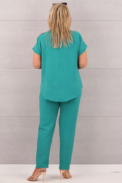 ELEGANCKI KOMPLET DAMSKI DUŻE ROZMIARY POLSKI PRODUCENT BLUZKA I SPODNIE