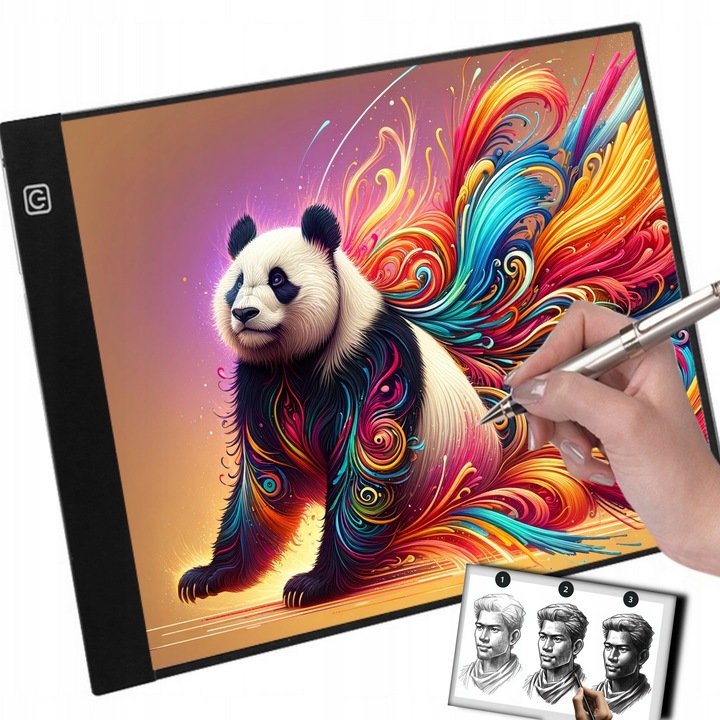 TABLET GRAFICZNY XL LED - PREZENT NA ŚWIĘTA - DESKA KREŚLARSKA PODŚWIETLANA