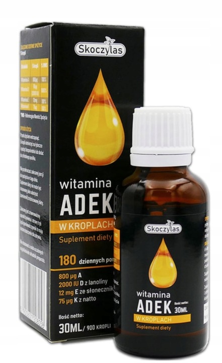SKOCZYLAS ADEK WITAMINA A D3 E K2 MK-7 KROPLE 30ml