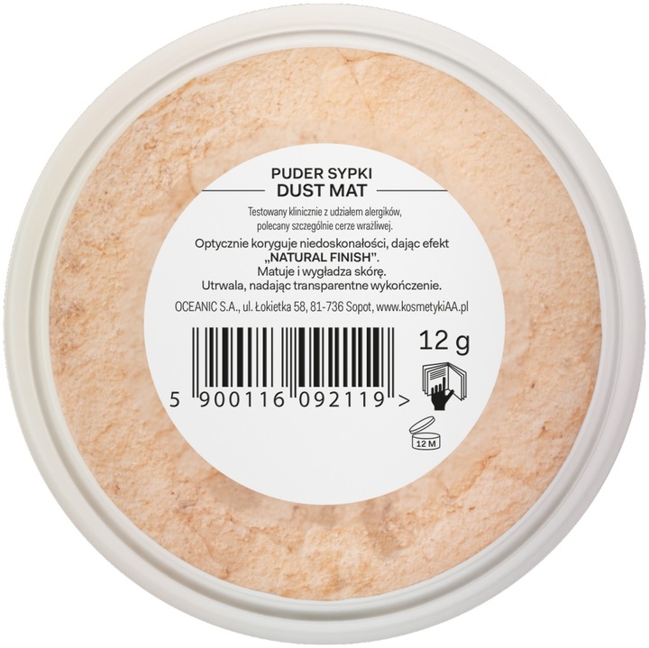 AA WINGS OF COLOR Dust Matt Puder transparentny Translucent Loose