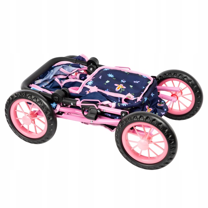 KINDERPLAY WÓZEK DLA LALEK GŁĘBOKI GONDOLA SKŁADANY TORBA REGULOWANA RĄCZKA