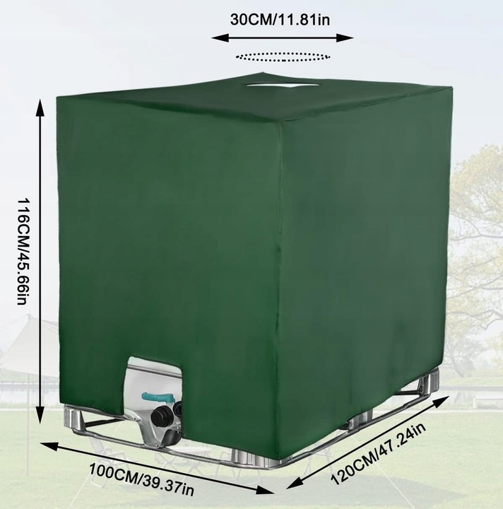 POKROWIEC OCHRONNY OSŁONA ZBIORNIKA NA WODĘ PYŁOSZCZELNA DLA MAUZER 1000L