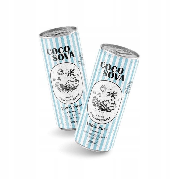 ZESTAW 12x Woda Kokosowa z Młodego Kokosa Cocosova 320 ml