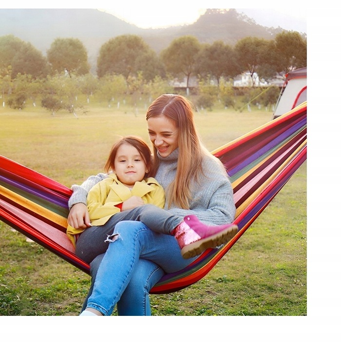 HAMAK XXL 2-OSOBOWY ZE STELAŻEM 260x160 150KG czerwony