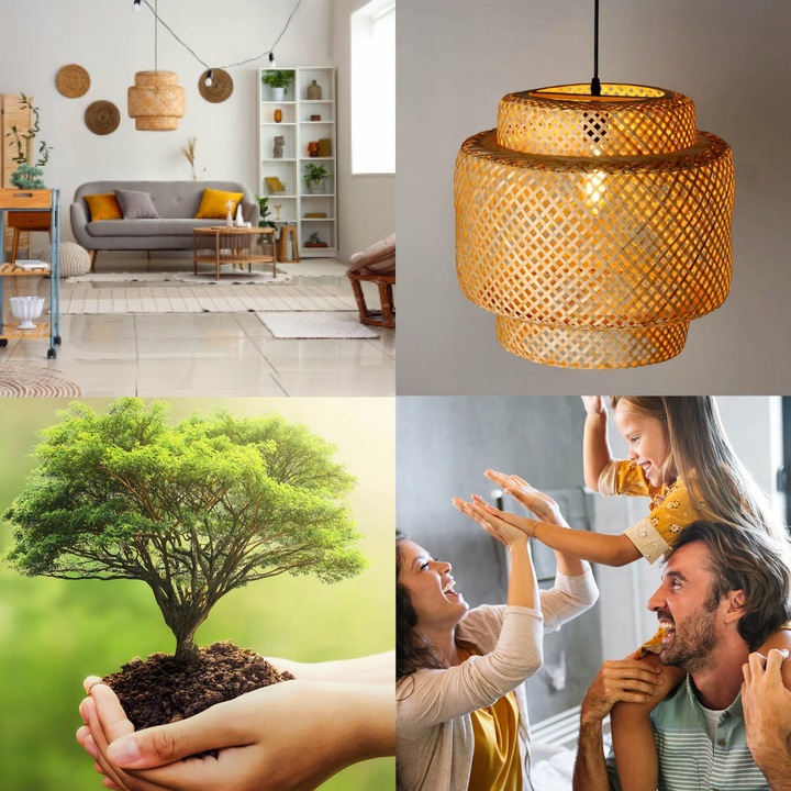 Lampa bambusowa BONN boho wisząca