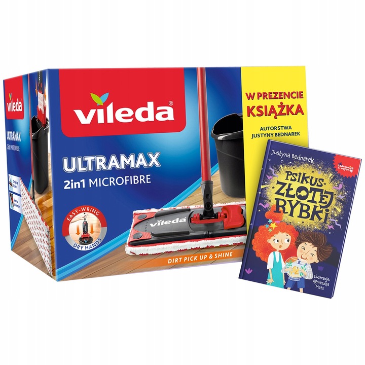 VILEDA mop płaski UltraMax box + wiadro +wyciskacz