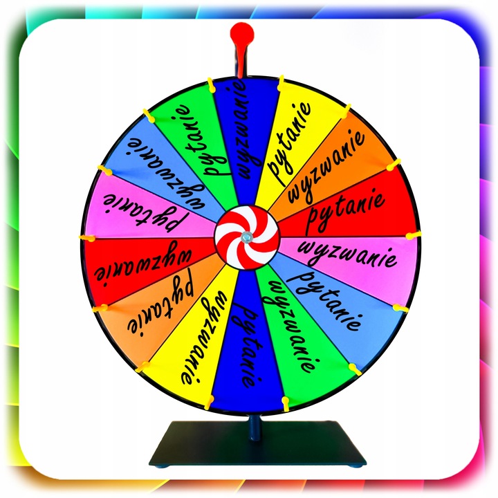 KOŁO FORTUNY SUCHOŚCIERALNE GRA DLA DZIECI LOTERIA IMPREZY 50CM +