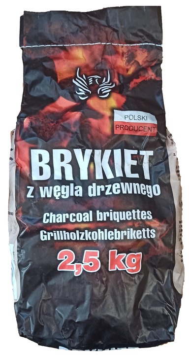 Brykiet do grilla 2,5kg z węgla drzewnego WĘGIEL