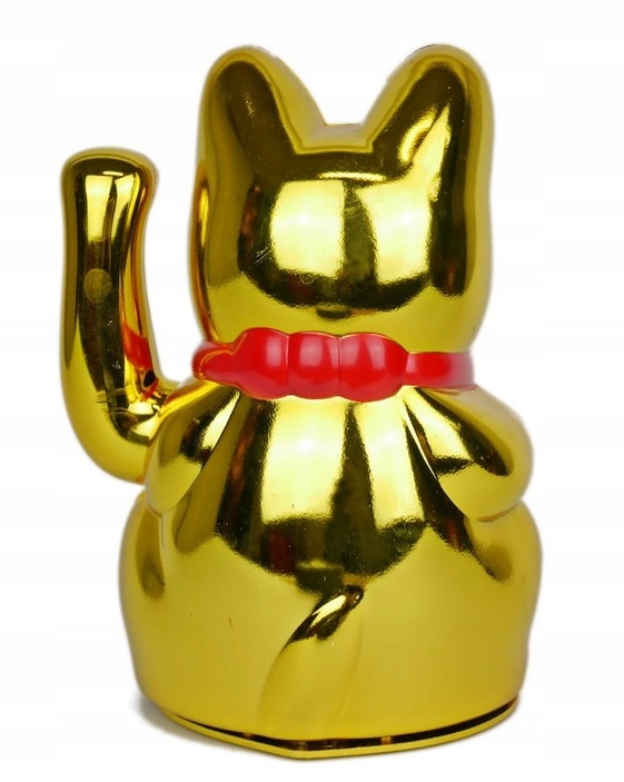 JAPOŃSKI KOT MANEKI-NEKO CHIŃSKI SZCZĘŚCIA FIGURKA KOTA RUCHOMA ŁAPKA