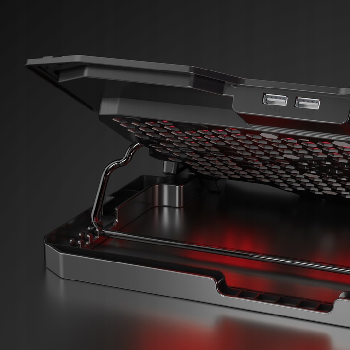 PODSTAWKA PODKŁADKA CHŁODZĄCA POD LAPTOPA 15,6' GAMINGOWA DUŻA LED HUB USB