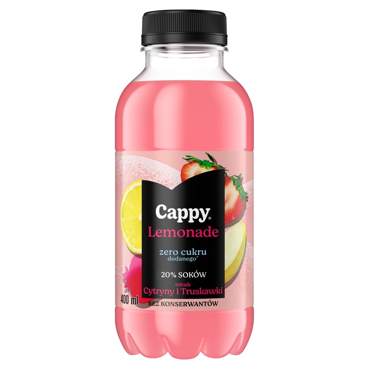 Cappy Lemoniada o smaku Cytryna-truskawka 12x400ml