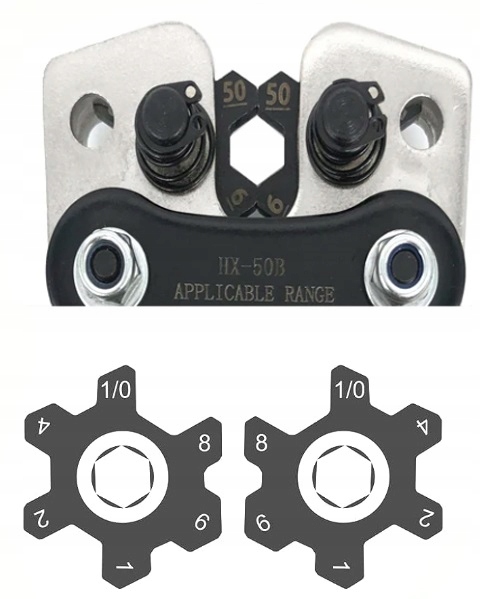 ZACISKARKA KOŃCÓWEK KABLI PRZEWODÓW PRASKA TULEJKI 6-50mm2 + 60