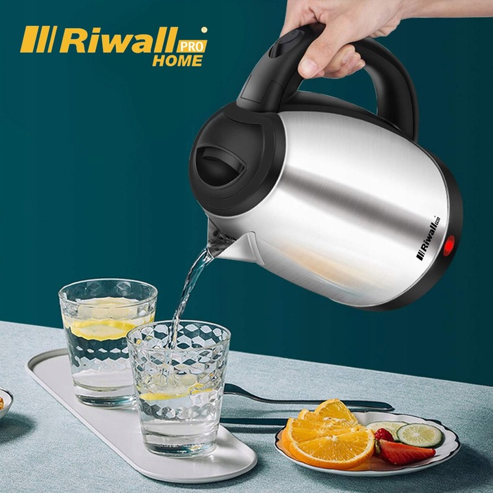 CZAJNIK ELEKTRYCZNY BEZPRZEWODOWY METALOWY OBROTOWY 1.8L FAST RIWALL