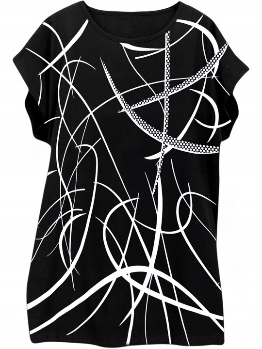 Kobieca dłuższa bluzka z bawełny Plus Size XXL 2XL 44