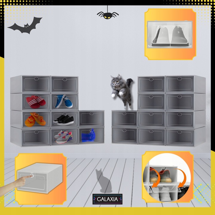 10X PUDEŁKA NA BUTY ORGANIZER PUDEŁKO SZAFKA PÓŁKA STOJAK POJEMNIKI