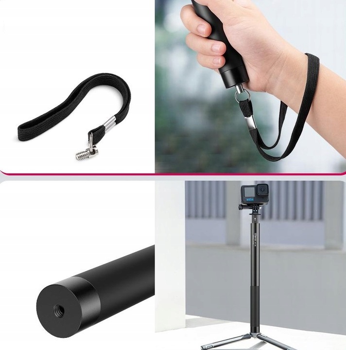 Uchwyt Monopod Grip Selfie Stick 1210 mm ULANZI do GoPro SJCAM DJI Insta360